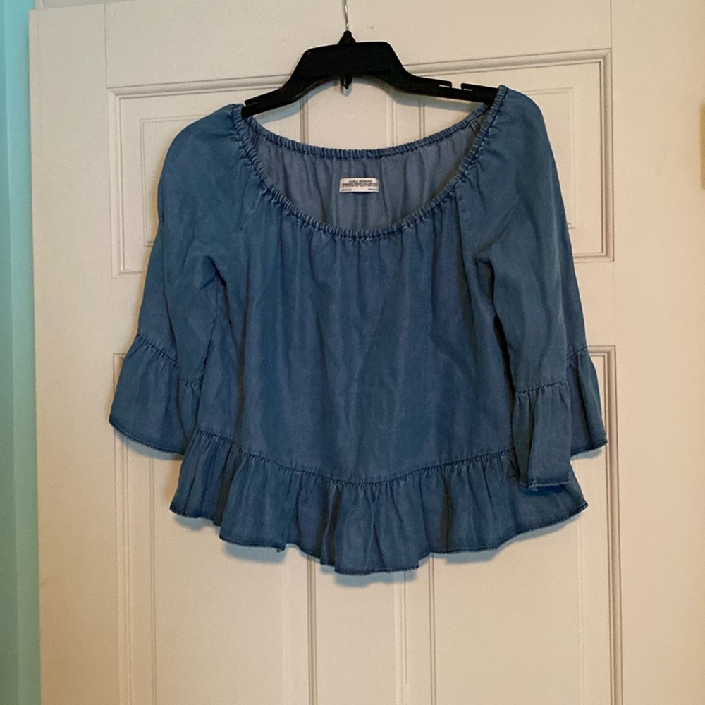 Zara Woman Premium Denim Blouse